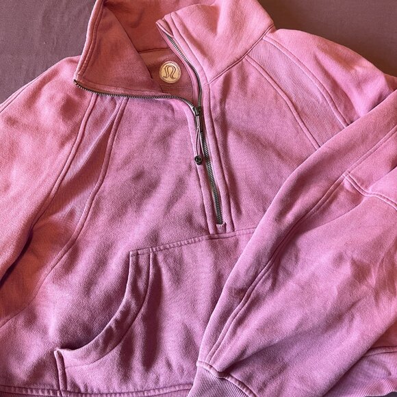 M/L - Lululemon Oversized Half-Zip Scuba in PINK - Picture 2 of 7